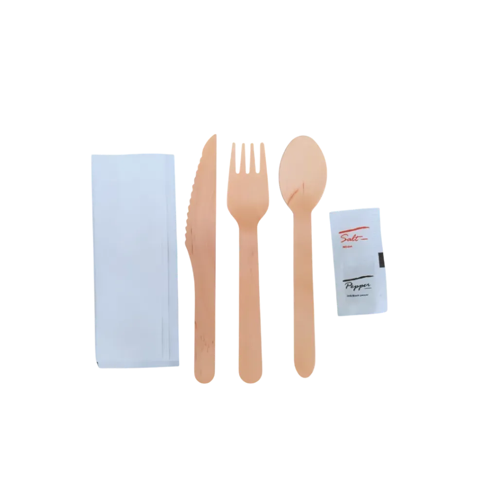 Wooden cutlery kit 6 Pcs | 250pcs